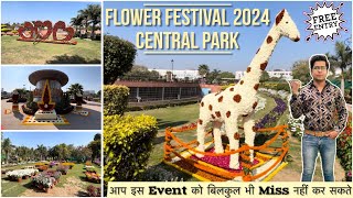 Flower Festival 2024 Central Park  Flower Festival 2024 Connaught Place  NDMC Flower Festival￼ [upl. by Porte757]