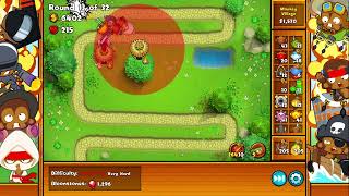 Lets Play Bloons Monkey City ZOMG Very Hard Switchbacks Grass Map No Commentary 1622 [upl. by Dorina]