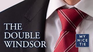 How to Tie a Tie Double Windsor Knot MIRRORED amp SLOW FOR BEGINNERS The Only Knot You Need to Know [upl. by Airdnaed]