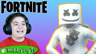 Fortnite NEW Marshmellow Skin with HobbyPigTV [upl. by Sublett]