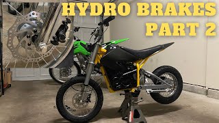 Razor MX650 Hydro Conversion Part 2  Installing the Bigger Rotors and Bleeding the Brake Fluid [upl. by Eliath]