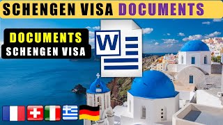 Complete Documents Checklist for Schengen Visa 2024 [upl. by Anirol]