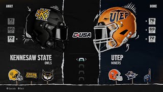 Kennesaw State at UTEP [upl. by Gearard368]