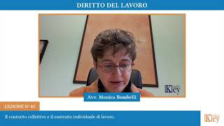 Diritto del lavoro  Lezione 02  Il contratto collettivo e il contratto individuale di lavoro [upl. by Akierdna13]