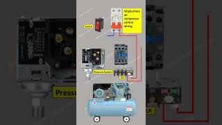 Single phase air compressor automatic control wiring diagram [upl. by Mord243]