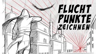 Perspektive zeichnen  Fluchtpunkt Tutorial  Drawinglikeasir [upl. by Dorr433]