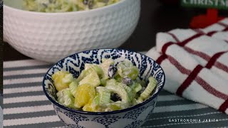 Ensalada de manzana y piña navideña receta fácil y deliciosa [upl. by Modesta]