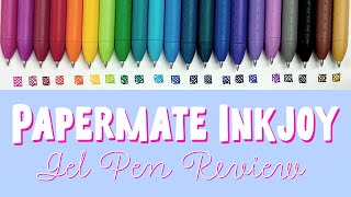 PAPERMATE INKJOY GEL PEN REVIEW Swatches Smudge Test Colors and More [upl. by Ambrosane632]