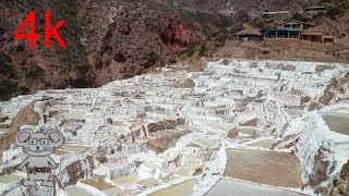 Salinas de Maras salt pans of Maras Salt Mines in 4K [upl. by Rubetta476]