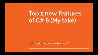 Top Five C 8 Features in my opinion [upl. by Siouxie205]