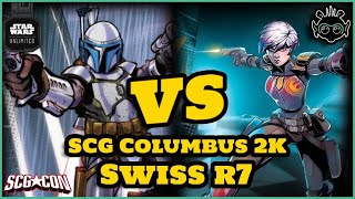 Star Wars Unlimited  SCG Columbus 2K Swiss R7  Alex Blandin Jango TT VS Quinn Sabine ECL [upl. by Syned]