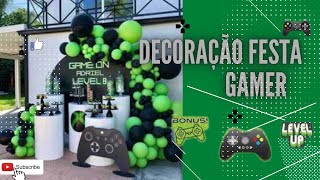 DECORAÇÃO FESTA GAMER [upl. by Nedi]