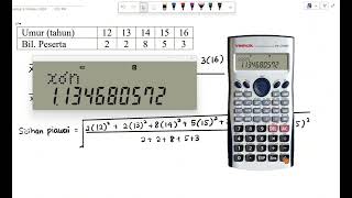 Mencari Min Sisihan Piawai dan Varians Menggunakan Kalkulator 570MS [upl. by Eldredge]