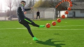 ULTIMATE FREE KICK CHALLENGE vs BUNDESLIGA PRO KEEPER amp STRIKER [upl. by Alit]