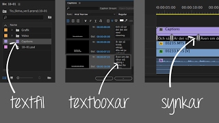 Skapa undertexter i Premiere Pro [upl. by Yrrum]