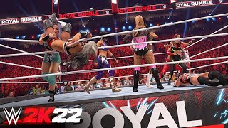 WWE 2K22  Womens Royal Rumble Match  Full Gameplay [upl. by Nuahs]