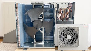 Fan startuprunning TOSHIBA Air conditioner outdoor unit RASH406ADRH [upl. by Richmond]