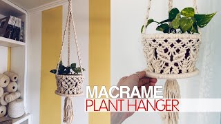 DIY Macrame Plant Hanger  Hanging Planter [upl. by Farron595]