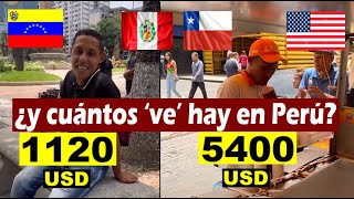 VENEZOLANOS CUANTO GANAN En Perú hay 670 mil mayoria sería expulsada primero se fueron los bueno [upl. by Elyod]