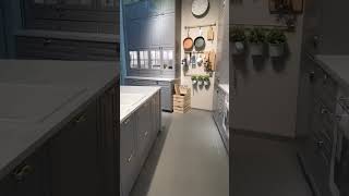 IKEA Bodbyn gray kitchen cabinets with kitchen Island [upl. by Sadowski]