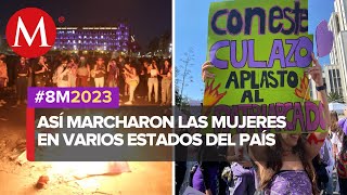 Con consignas cantos y performance así marcharon las mujeres en todo México [upl. by Kamerman]