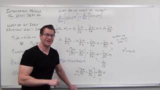 Integrating Factor for Exact Differential Equations Differential Equations 30 [upl. by Seugirdor]