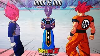 Dragon Ball Z Kakarot  Super Saiyan God Goku amp Vegeta VS Beerus Lv250 Boss Fight Gods VS God [upl. by Legge]