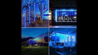 Meteor Shower Lights Outdoor for Xmas Tree Halloween Decoration Wedding Party Window [upl. by Yule]