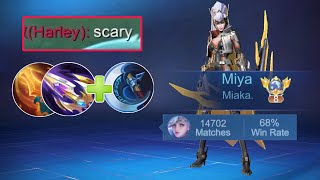 14K MATCHES MIYA DAMAGE BUILD 2024 💀 Totally insane  Mobile Legends [upl. by Nairbo12]