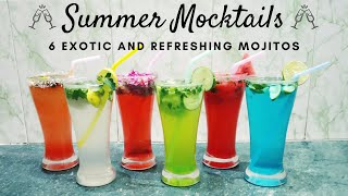 6 Mojitos Everyone Must Make  Summer Mocktails  Virgin Mojito  Rose Mojito  Watermelon Mojito [upl. by Naga]