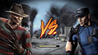 Freddy vs Stryker  Mortal Kombat 9 Komplete Edition [upl. by Grassi]