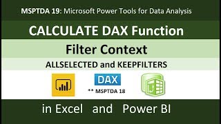 MSPTDA 19 CALCULATE DAX Function amp Filter Context amp ALLSELECTED amp KEEPFILTERS 50 Examples [upl. by Ecnaiva]