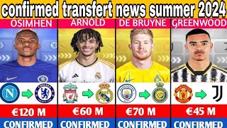 Footballs Biggest Moves Confirmed and Rumoured Summer Transfers 2024 [upl. by Alletse]