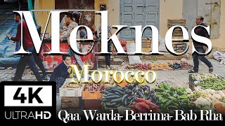 Medina  Part 1  Meknes Morocco Walking Tour 4K [upl. by Mailli]