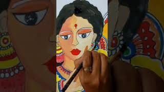 Madhubani Art Tutorial madhubani postercolour folkart [upl. by Wendall]