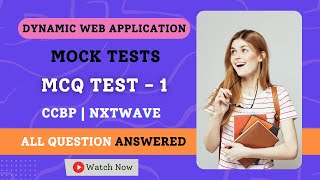 MOCK TEST  MCQ TEST 1 ANSWER  JavaScript  NxtWave  CCBP 40 [upl. by Gaudet]