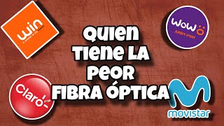 que operadora tiene la peor fibra optica EN PERU CLARO MOVISTAR WIN WOW [upl. by Ycul]