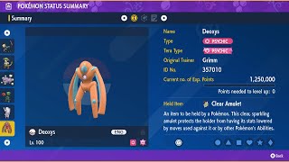 Deoxys Defense Forme  Solo  7 Star Serperior Raid  Pokemon ScarletViolet [upl. by Thier]