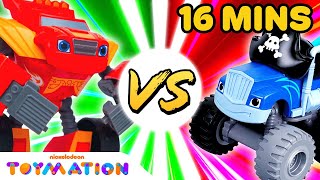 Robot Blaze vs Pirate Crusher  Blaze and the Monster Machines Toys  Toymation [upl. by Rastus22]