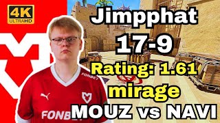 Grand Finals  Jimpphat 179 MOUZ vs NAVI mirage  IEM Rio 2024 cs2 pov [upl. by Nawat]