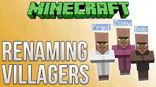 Minecraft How To Rename A Villager In Survival Single Player Tutorial [upl. by Annet]