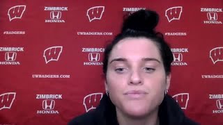 Watch now Badgers Kennedy Blair looks ahead to the WCHA Final Faceoff [upl. by Namaj947]