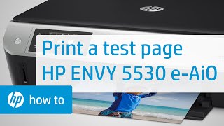 Printing a Test Page  HP ENVY 5530 eAllinOne Printer  HP [upl. by Heymann]