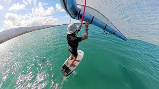 Wing Foiling Kahului Harbor Maui [upl. by Enyrehtac]