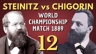 Wilhelm Steinitz vs Mikhail Chigorin  World Championship Match 1889  Round 12 [upl. by Nell]