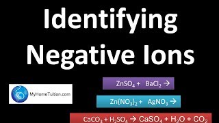 Identifying Negative Ions  Acid Base and Salt [upl. by Verras]