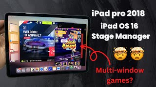 Stage Manager iPad OS 16 on iPad Pro 11 2018 A12X  Multiwindow Games and More [upl. by Leinod859]