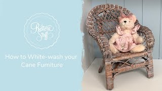 How to Whitewash your Cane Furniture [upl. by Novihc]