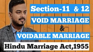 Void amp Voidable marriages under Hindu marriage Act1955 [upl. by Fredel132]