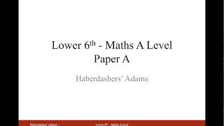 AS Maths  Pure  Practice Paper A  Q4 [upl. by Hpotsirhc303]